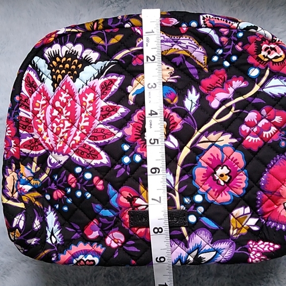 Vera Bradley Bags Nwt Vera Bradley Iconic Lay Flat Cosmetic Foxwood Black Floral Bunny Htf